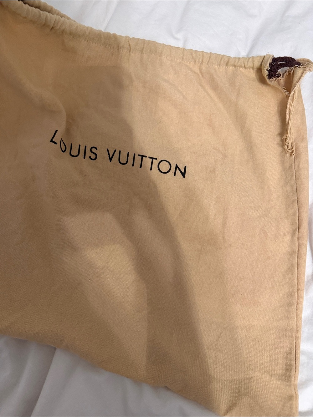 Louis Vuitton Brown Monogram Canvas Shoulder Bag with Tan Trims - Picture 9 of 12